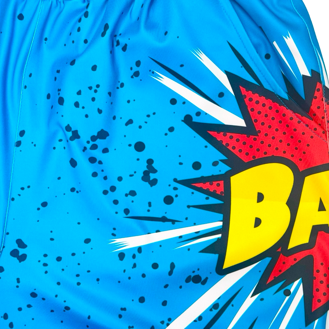 BANGer Blue Soft-QD Athletic Shorts — Smooth Dry Fit