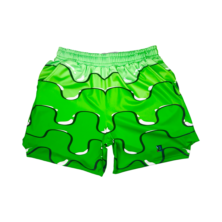 Slimed Green Soft-QD Basketball Shorts — Smooth Dry Fit