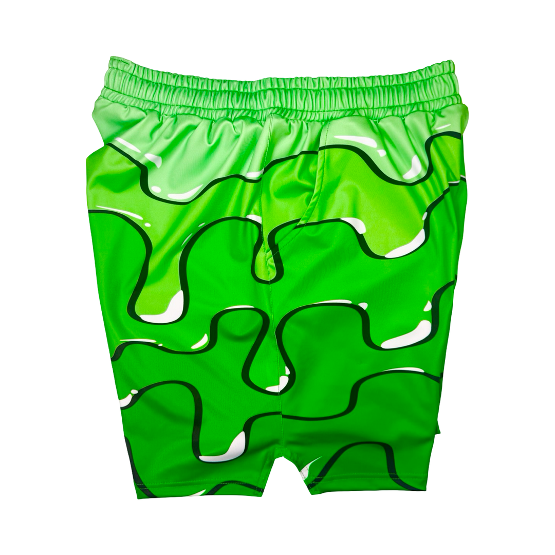 Slimed Green Soft-QD Basketball Shorts — Smooth Dry Fit