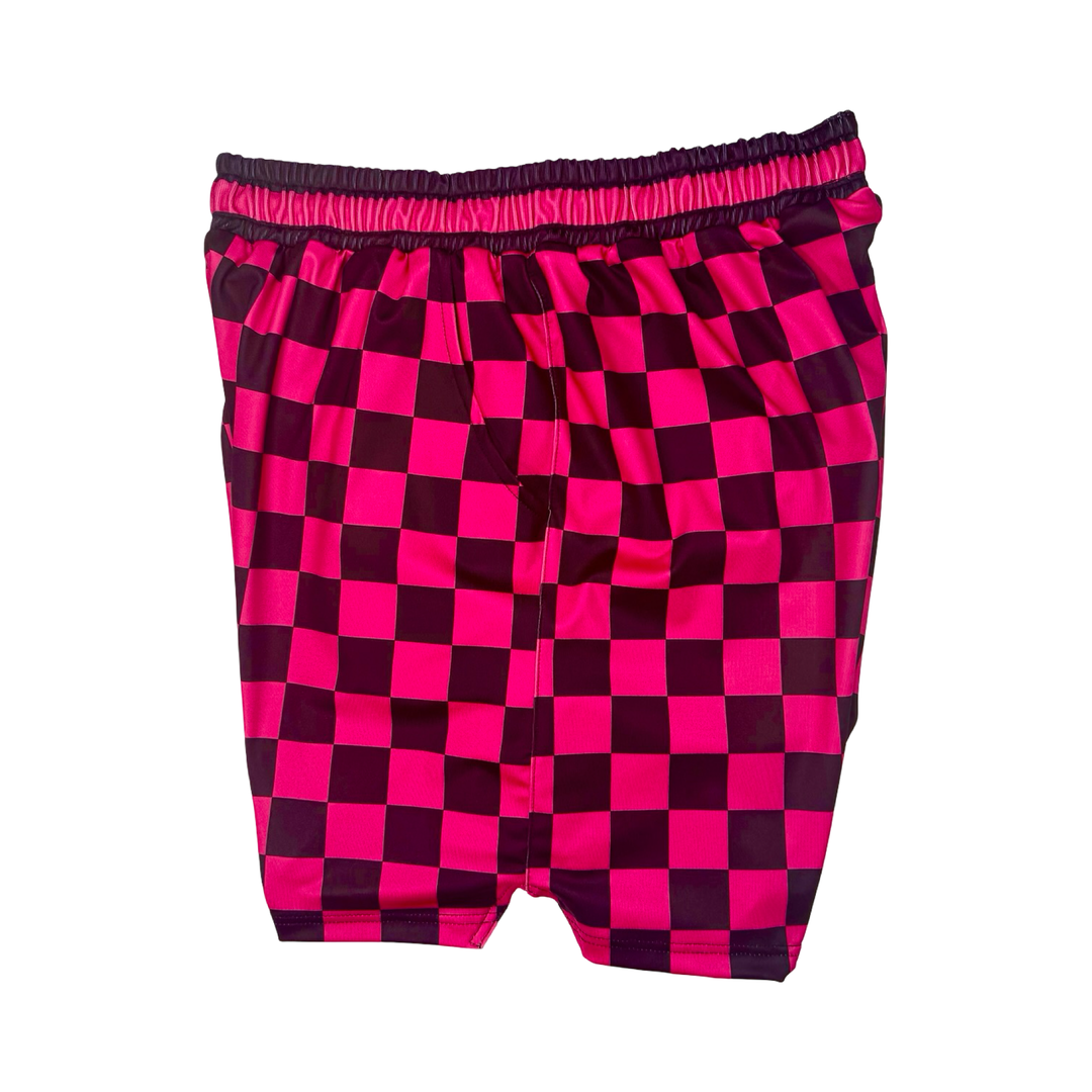 Checkmate Pink Soft-QD Basketball Shorts — Dry Fit