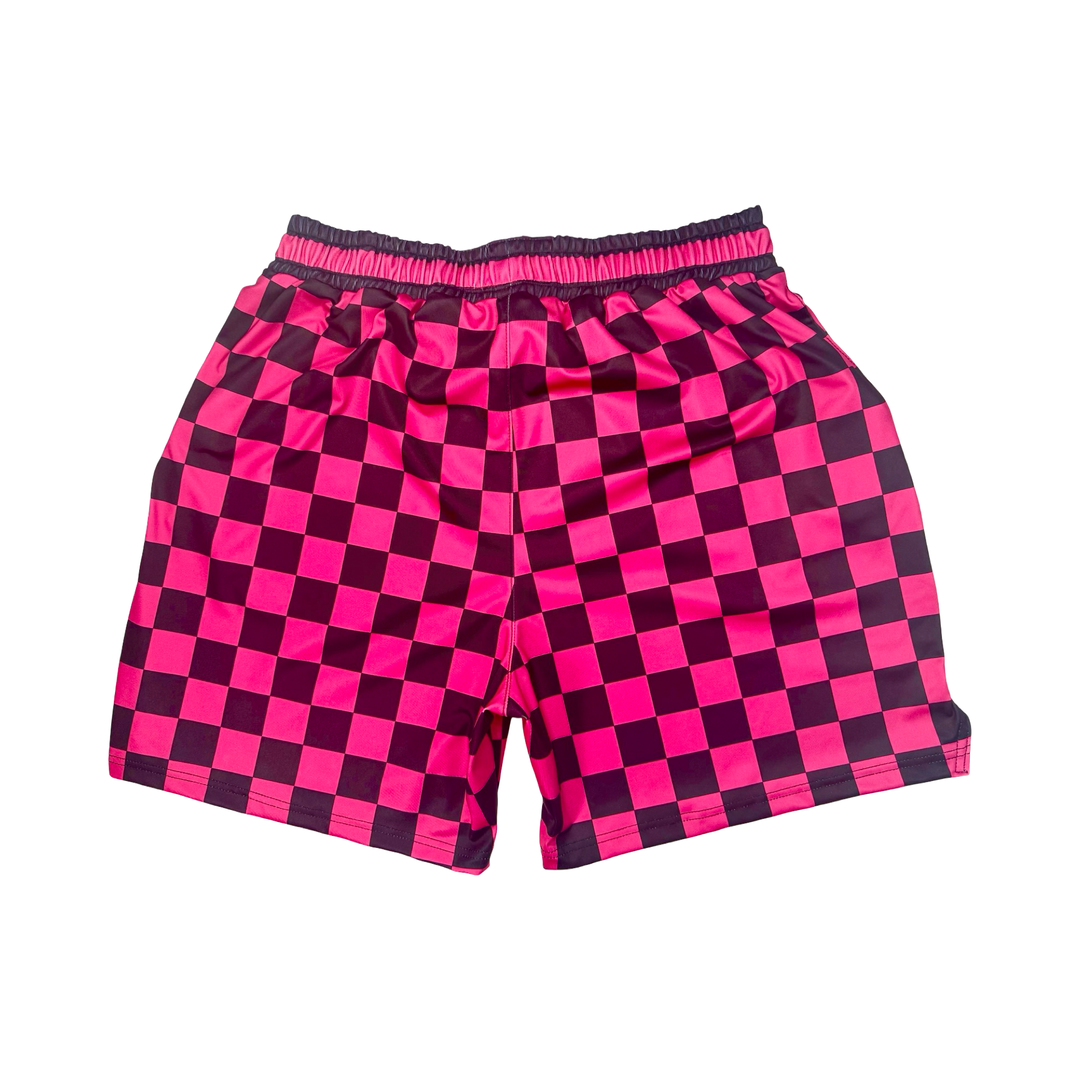Checkmate Pink Soft-QD Basketball Shorts — Dry Fit