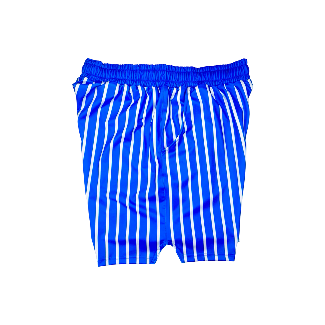 Blue Stripes Soft-QD Basketball Shorts — Dry Fit