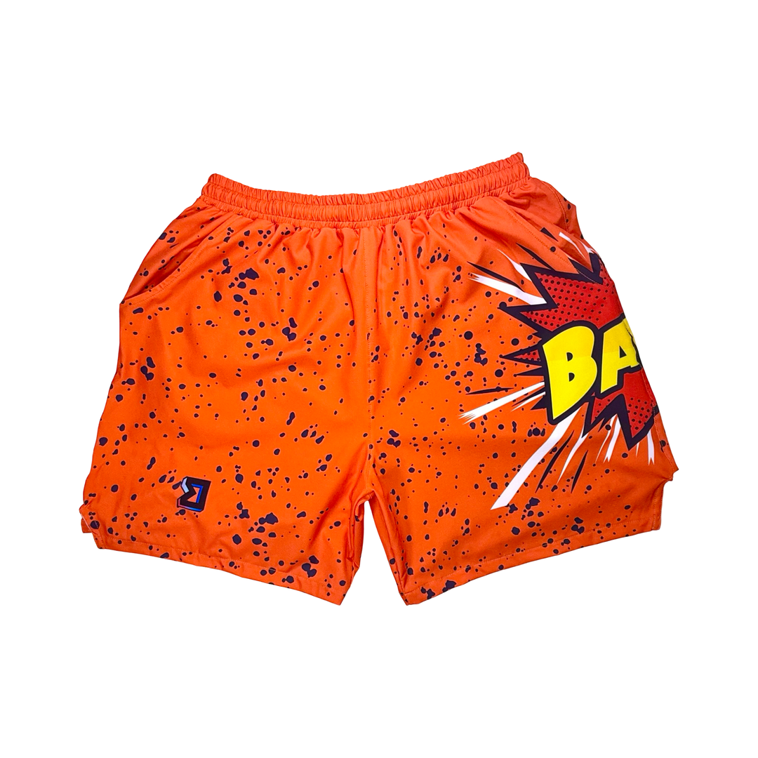 BANGer GO | ORANGE GLOW Water Repellent 4-Way Stretch Shorts