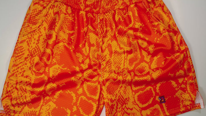 Orange Mamba Mesh Basketball Shorts — Dry-Fit