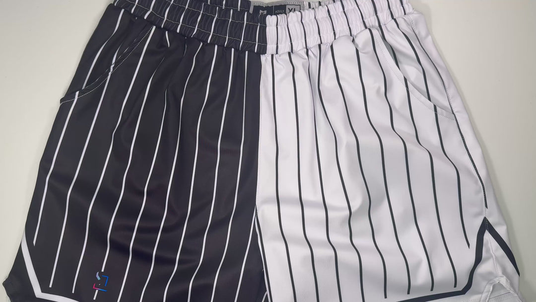 2Face Black and White Soft-QD Athletic Shorts — Dry Fit