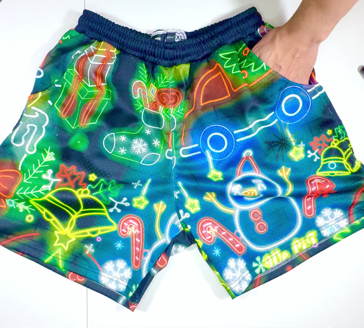 LiT Christmas | Christmas Themed Mesh Dry-Fit Shorts - ALL Sizes