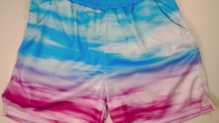 Pink Skies Mesh Basketball Shorts — Dry Fit