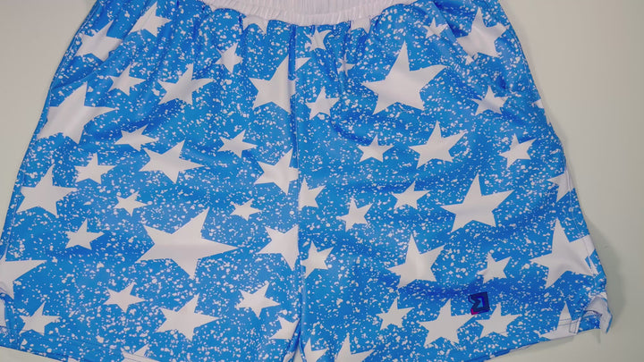 Snowstars Sky Blue Soft-QD Basketball Shorts — Dry Fit