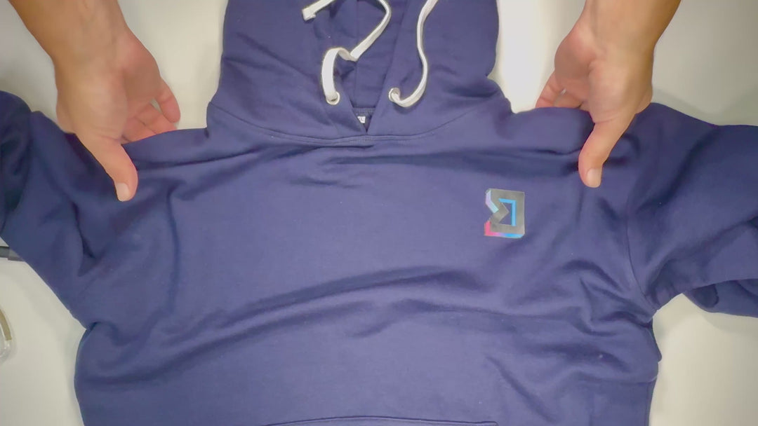 Premium Athletic Navy Hoodie – Breathable Loopback Non-Fleece