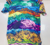 Mars Quick-Dry performance tee with multicolor cosmic landscape artwork by Trap’N Shorts.