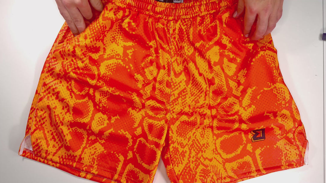 Orange Mamba Mesh Basketball Shorts — Premium Materials