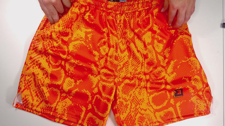 Orange Mamba Mesh Basketball Shorts — Premium Materials