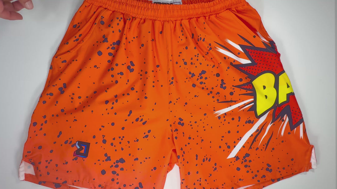 BANGer GO | ORANGE GLOW Water Repellent 4-Way Stretch Shorts