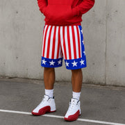 Apollo Red White and Blue Athletic Soft Dry-Fit Shorts