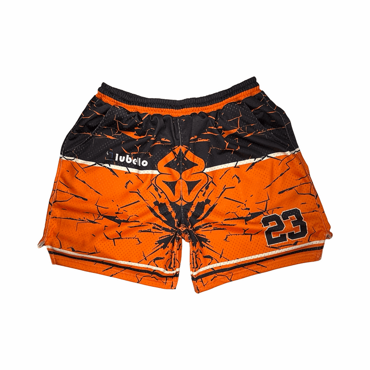 Basketball Shorts – Mesh (Shattered Orange) Trap'n Shorts