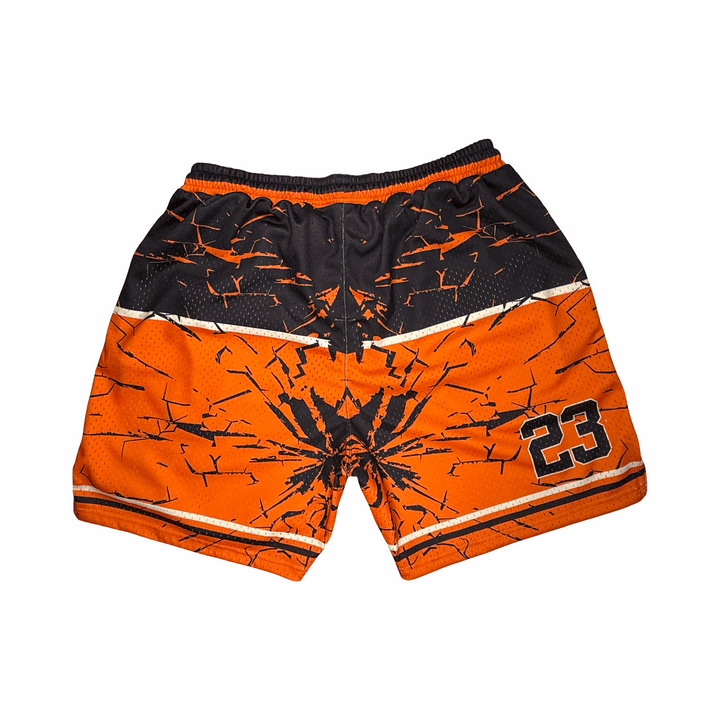 Basketball Shorts – Mesh (Shattered Orange) Trap'n Shorts