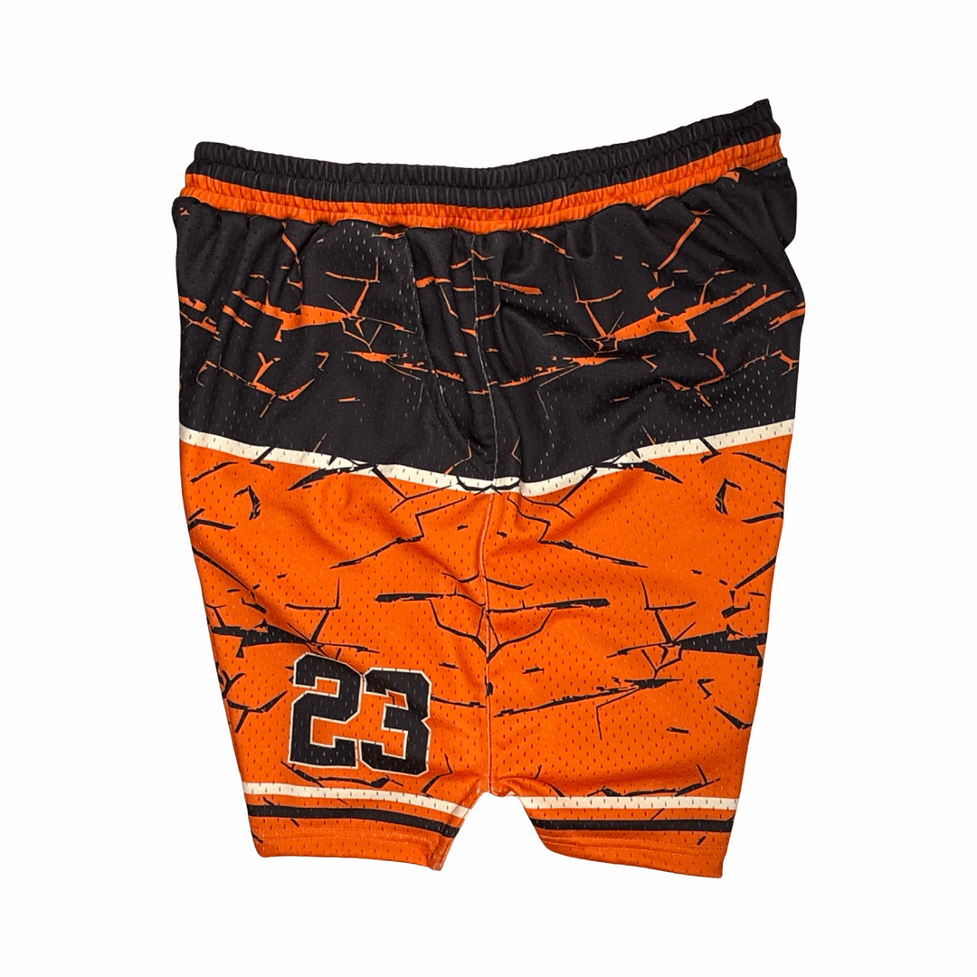 Basketball Shorts – Mesh (Shattered Orange) Trap'n Shorts