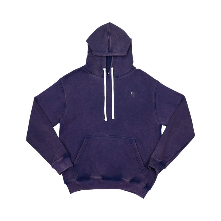 Purple Acid Loopback Terry Hoodie