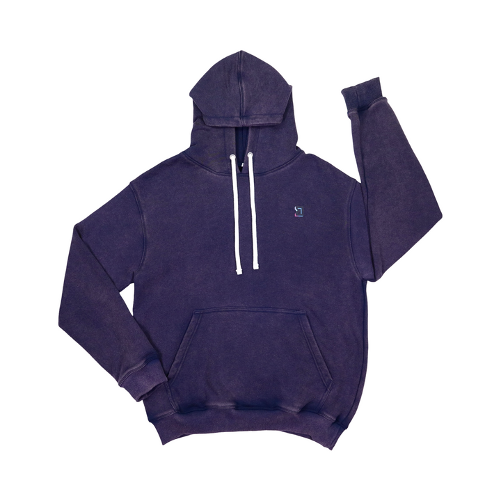 Purple Acid Loopback Terry Hoodie