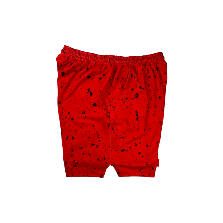 Speckle Red Soft-QD Basketball Shorts — Premium Materials
