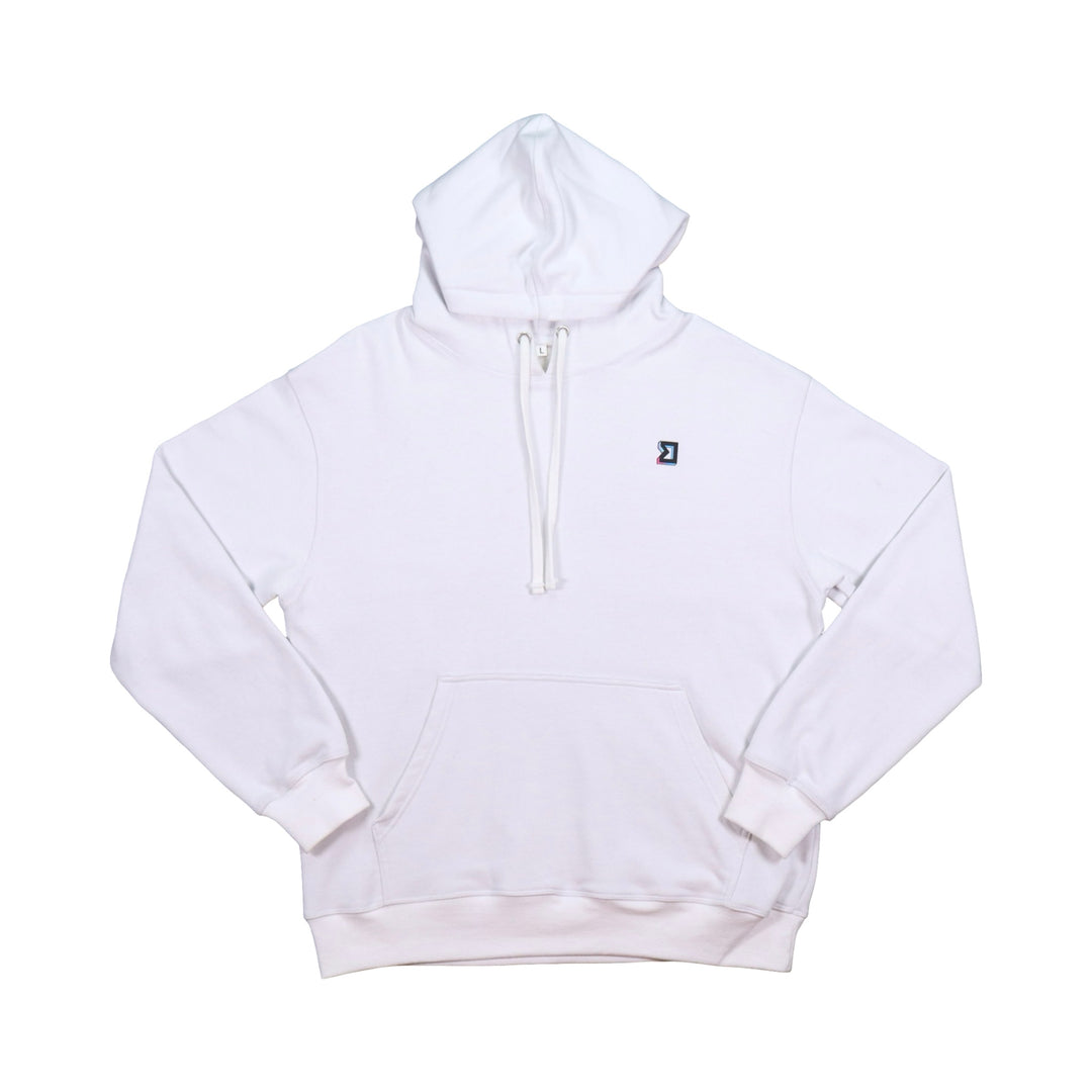 White Loopback Terry Hoodie — Premium Cotton