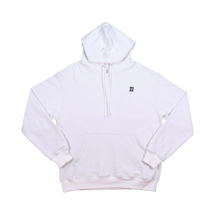 White Loopback Terry Hoodie — Premium Cotton