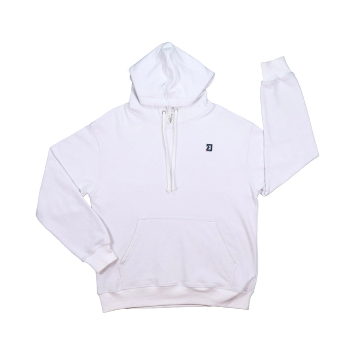 White Loopback Terry Hoodie — Premium Cotton