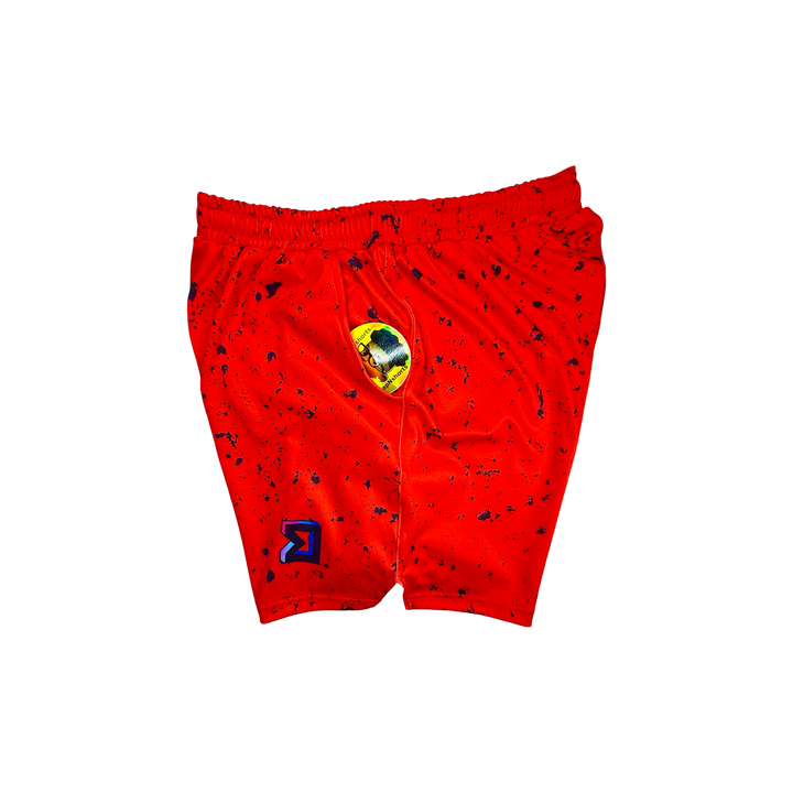 Speckle Red 25 Soft-QD Basketball Shorts — Dry Technology