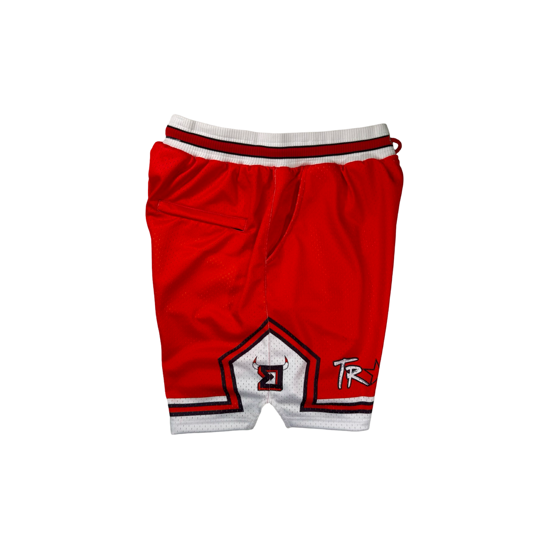 Premium Trap Goat Mesh Pro shorts with zippered back pockets, pro waistband, and bold above-the-knee fit by TRAPN Shorts