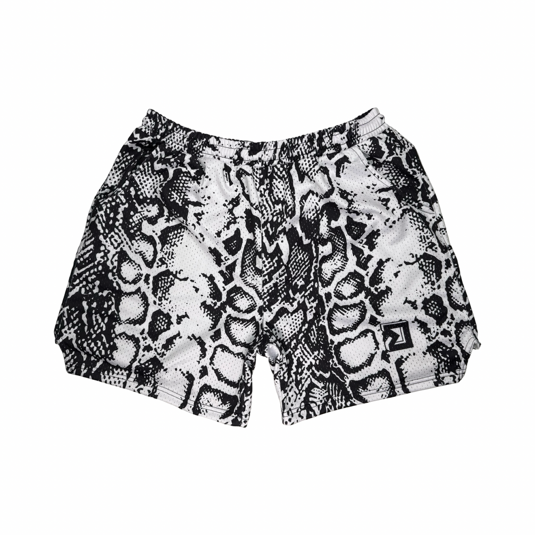 Basketball Shorts – Mesh (White Venom) Trap'n Shorts