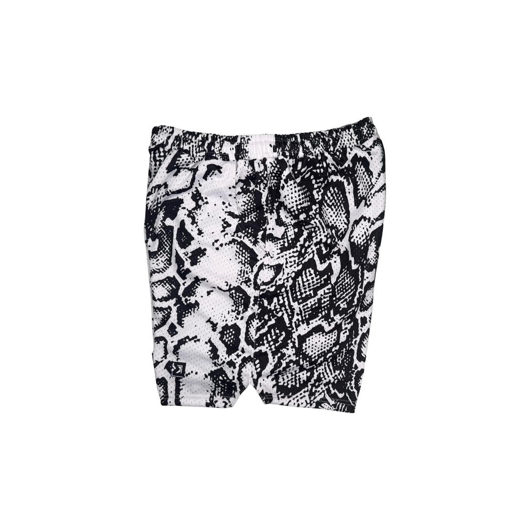 White Mamba Mesh Basketball Shorts — Premium Materials