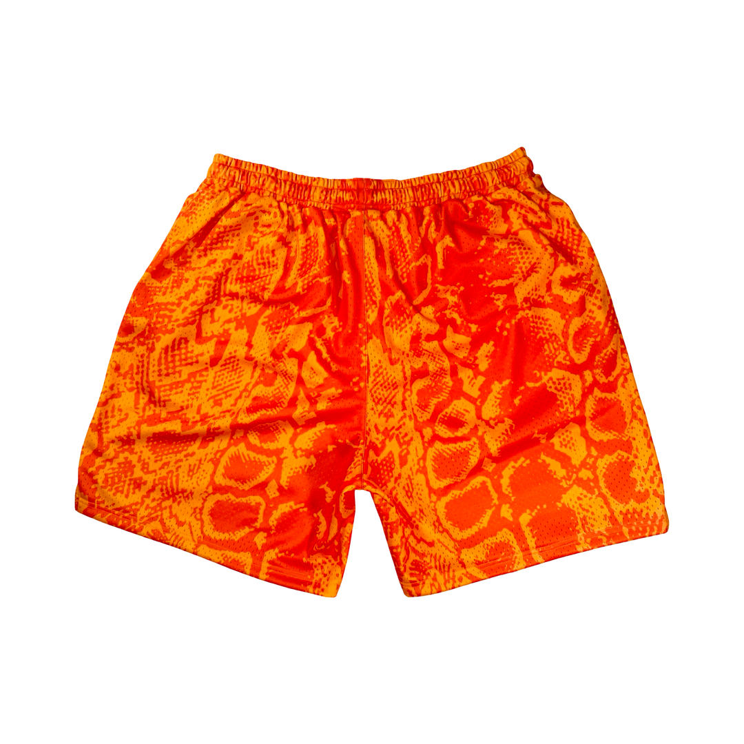 Orange Mamba Mesh Basketball Shorts — Premium Materials