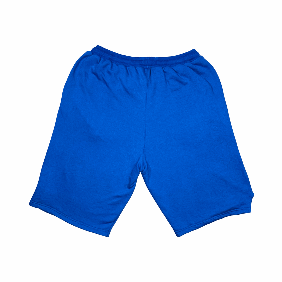 Premium Athletic Blue Jogger Shorts – Breathable Loopback Non-Fleece Trap'n Shorts