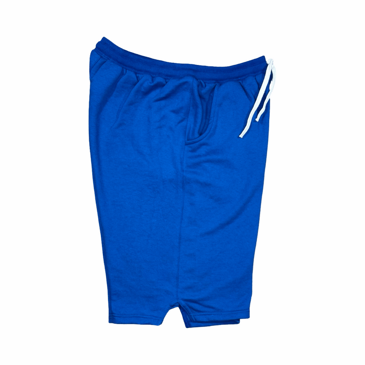 Premium Athletic Blue Jogger Shorts – Breathable Loopback Non-Fleece Trap'n Shorts