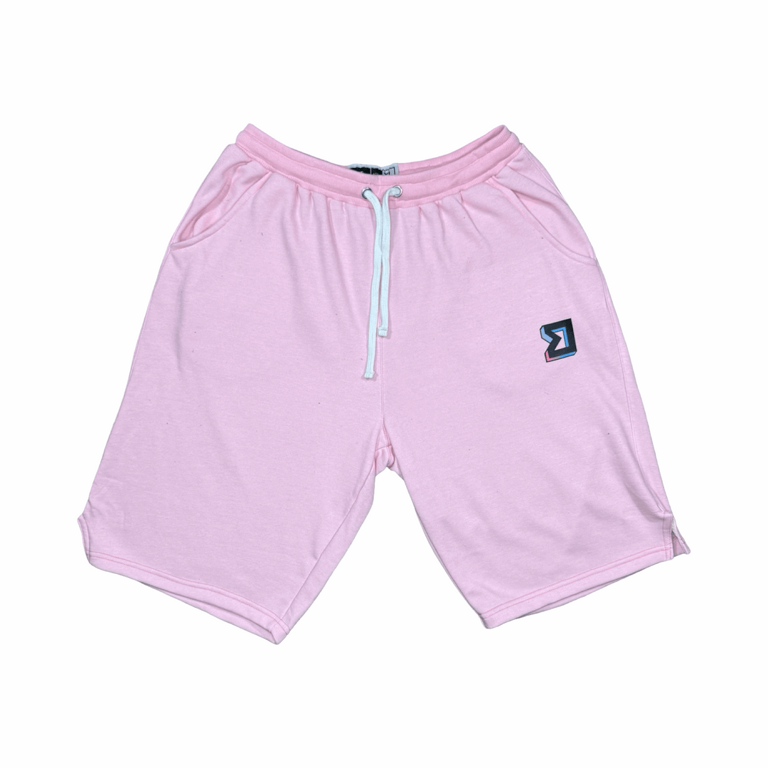 Premium Athletic Pink Jogger Shorts – Breathable Loopback Non-Fleece Trap'n Shorts