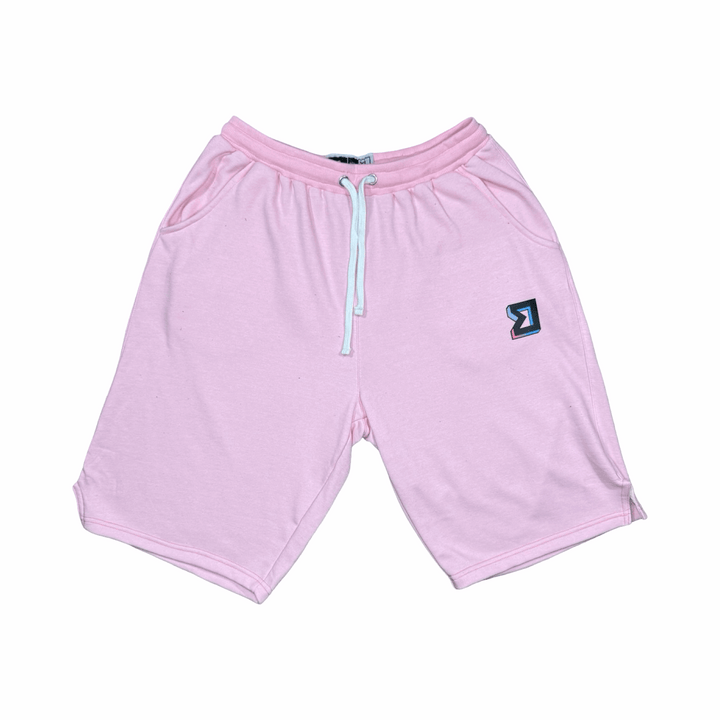Premium Athletic Pink Jogger Shorts – Breathable Loopback Non-Fleece Trap'n Shorts