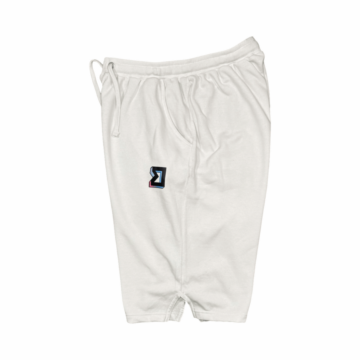 Premium White Jogger Shorts – Breathable Loopback Non-Fleece Trap'n Shorts