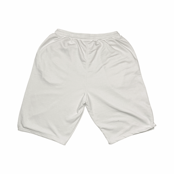 Premium White Jogger Shorts – Breathable Loopback Non-Fleece Trap'n Shorts