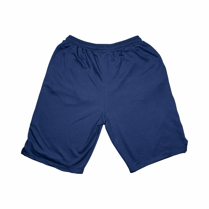 Premium Athletic Navy Jogging Shorts – Breathable Loopback Non-Fleece Trap'n Shorts
