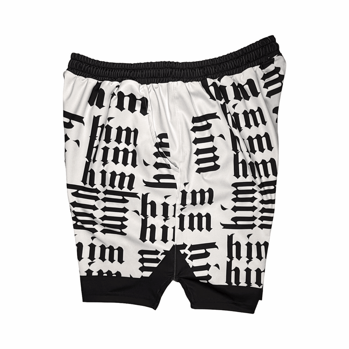 Basketball Shorts – Soft Quick Dry (HIM White/Black) Trap'n Shorts
