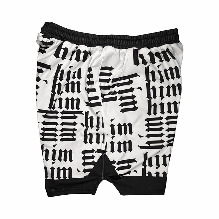Basketball Shorts – Soft Quick Dry (HIM White/Black) Trap'n Shorts