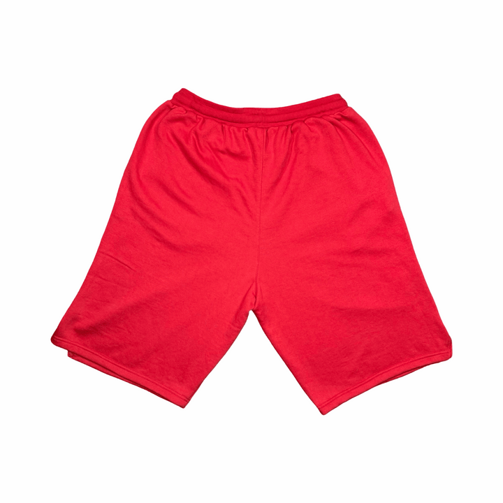 Premium Athletic Red Jogger Shorts – Breathable Loopback Non-Fleece Trap'n Shorts