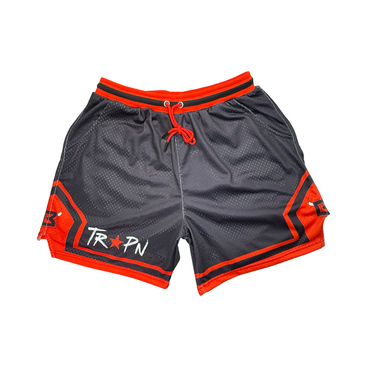 Trap Bull Pro-Style Mesh Basketball Shorts — Premium