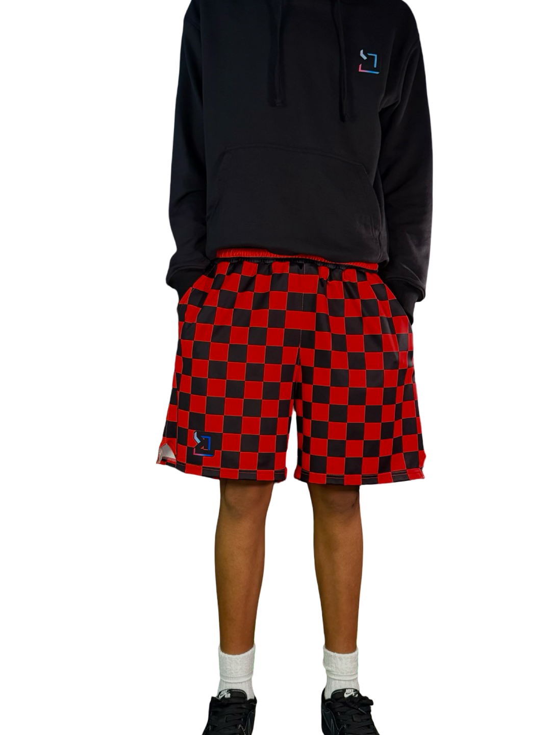 Checkmate Red Soft-QD Basketball Shorts — Dry Fit