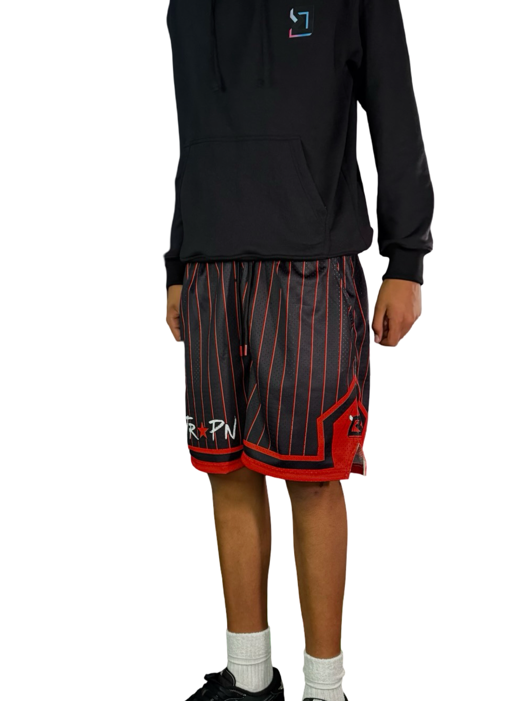 Trap Stripes Pro-Style Mesh Basketball Shorts — Premium