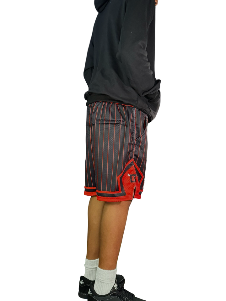 Trap Stripes Pro-Style Mesh Basketball Shorts — Premium