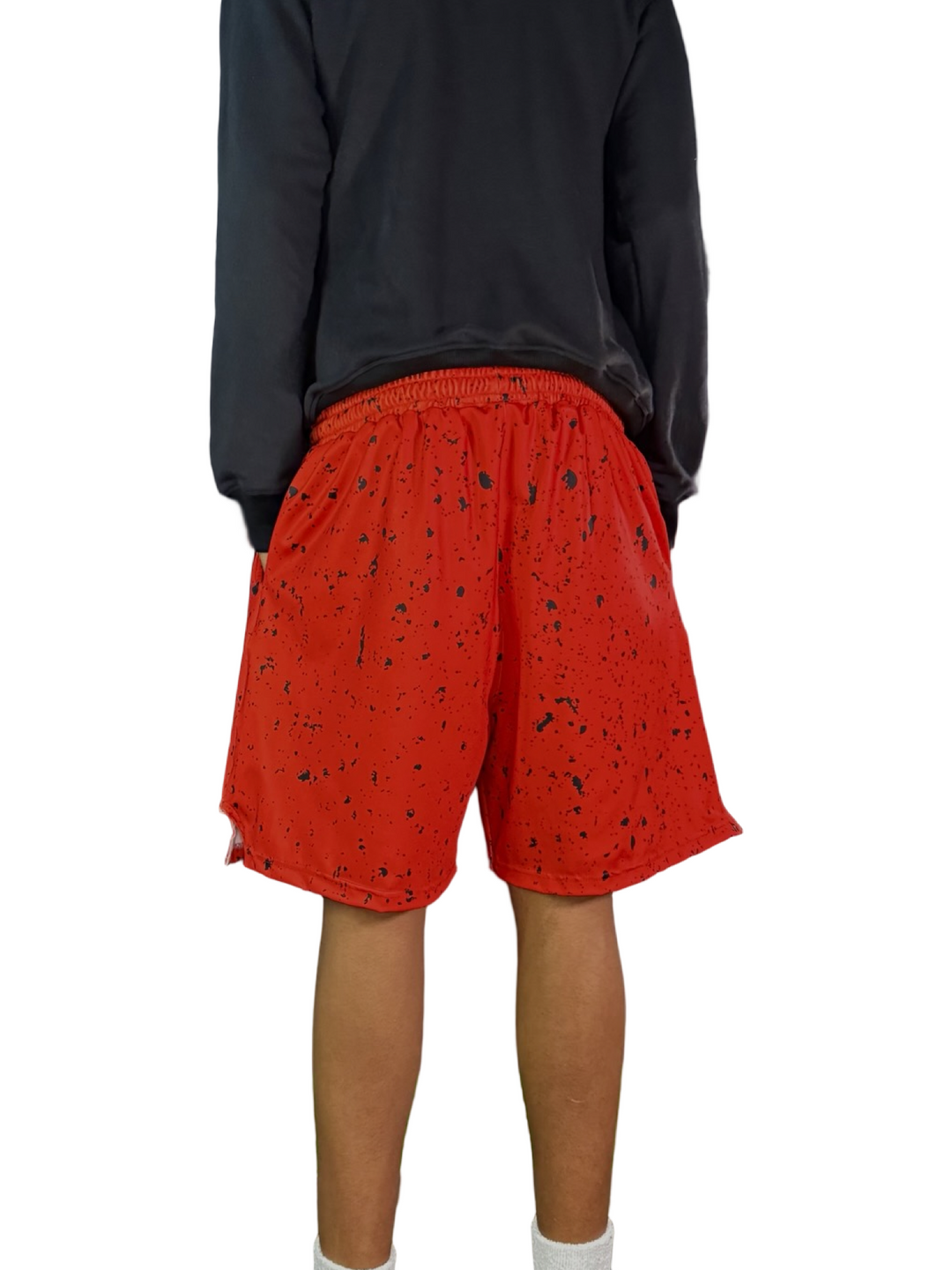 Speckle Red Soft-QD Basketball Shorts — Premium Materials