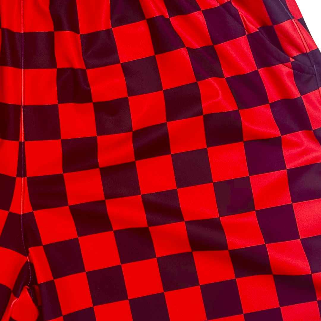 Checkmate Red Soft-QD Basketball Shorts — Dry Fit