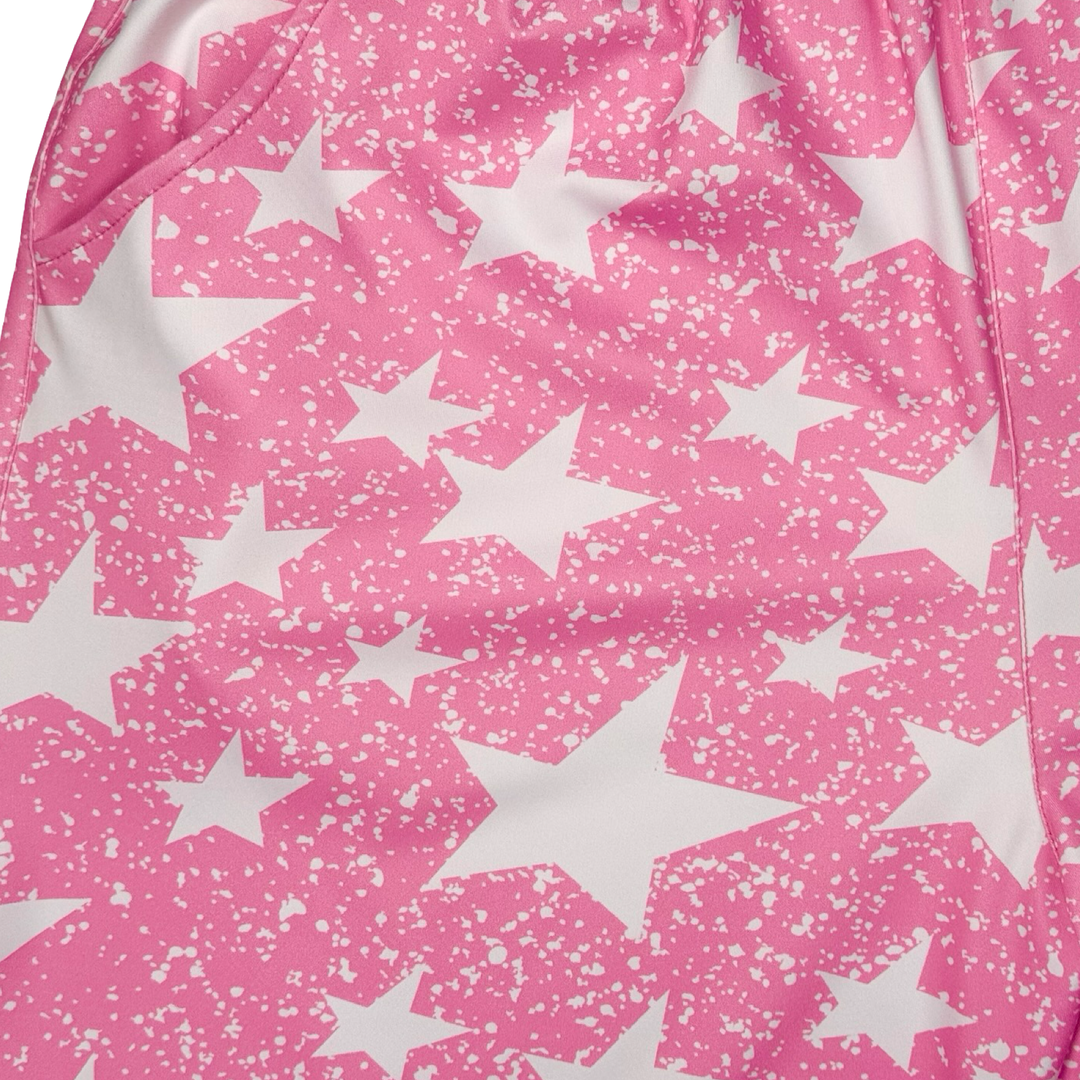 Snowstars Pink Soft-QD Basketball Shorts — Dry Fit