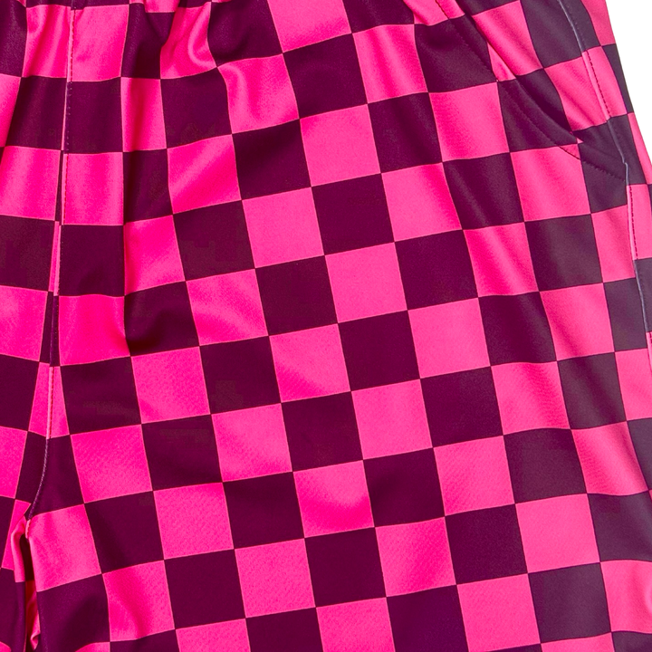 Checkmate Pink Soft-QD Basketball Shorts — Dry Fit